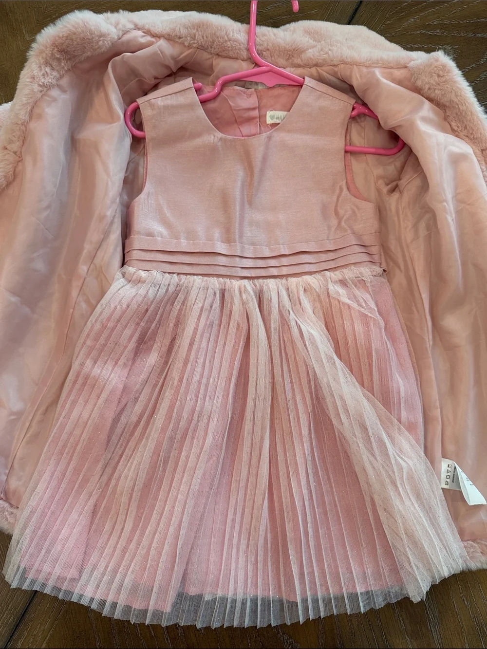 Carter's Plush Pink Faux-Fur Pea Coat